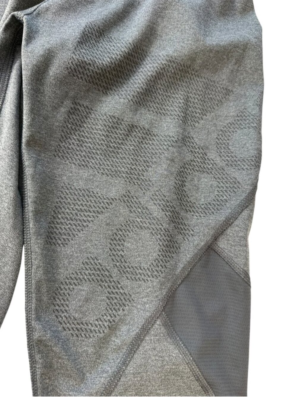 ADIDAS Gray Athletic Legging, ALPHASKIN Size Women's Small. Black Elastic Waist